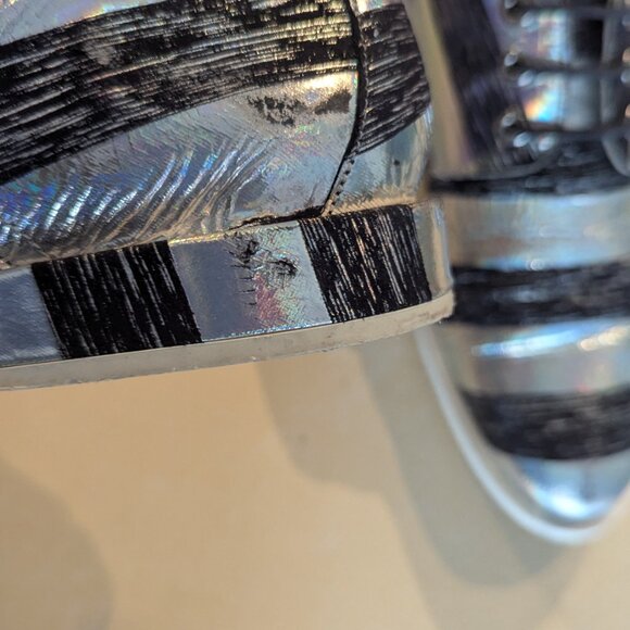 MIISTA Navy and Silver Stripped Derby - Picture 3 of 9